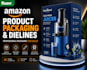design amazon product packaging, product box, and die line