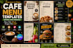 create cafe menu templates, canva design, food poster, editable