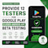 google play android beta testing 12 users