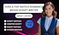 write your mm vampire romance screenplay, feature film script, or screenwriting