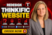 redesign thinkific website course branding user experience mobile responsive