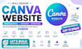 design canva website create landing page template portfolio resposive redesign