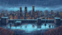 create pixel tile set, pixel art tile and pixel art background