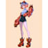 design anime villain character illustration with dramatic style