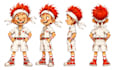 hand draw childrens book characters with expression sheets