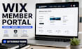 create wix membership website private client portal secure member area