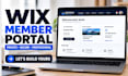 create wix membership website private client portal secure member area