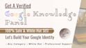 create a verified google knowledge panel or graph for any category