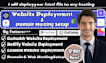 deploy your html website, connect domain to godaddy hosting, netlify, lovable