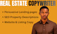 provide amazing real estate listing description and copy that rank