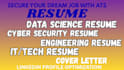 craft tech resume, data science, cybersecurity, IT resume and resume writing
