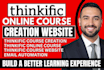 thinkific course creation, course content, course setup, course upload less