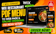 convert wix restaurant PDF menu to online ordering webpage fix menu setup