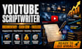write youtube documentary, cash cow and faceless channel scripts