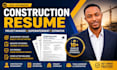 write ats construction, project manager, architechture, superintendent resume