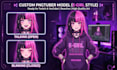 draw a custom reactive anime pngtuber model for streaming