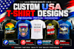 create custom USA trend t shirt designs