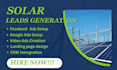 solar leads generation, facebook ads, google ads, video ads,