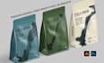 create tea and coffee packaging label, pouch, box design and packaging dieline