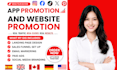 do app promotion, app installs, website promotion, ios app marketing