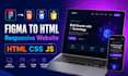 convert figma to responsive HTML CSS javascript website