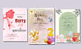design luxury wedding invitation card, digital invite and editable templa