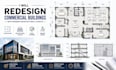 redesign commercial buildings with modern architectural layouts