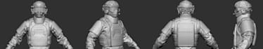 do 3d realistic character for game, printing