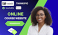 design your online course website on thinkific and teachable