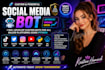 develop social media bot, twitter bot, tiktok bot, instagram bot, python bot