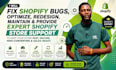 fix shopify bugs and provide ongoing maintenance and support