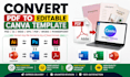 convert PDF to canva editable template, canva workbook, ebook design