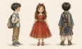 hand draw children book character design with model sheets