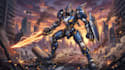 draw amazing character mecha robot illustration