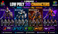 create rig texture animate stylized low poly 3d models in ps1 ps2 n64 psx styles