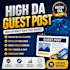 publish SEO guest post backlink, high da DR guest post, publish article