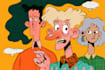 draw a cute and funny cartoon illustration