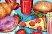 make a food pop art illustration