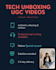 create tech unboxing ugc videos in spanish