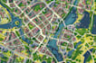 design unique vector map illustration or street map