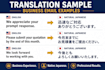 translate japanese manufacturing and procurement documents