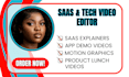 create saas video editing software demo tech explainer product launch video