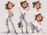create cartoon illustrations, 2d cartoon character designs