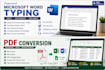 do professional data entry, PDF to excel, and data typing