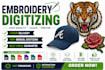 do embroidery digitizing, logo digitizing in dst, pes, emb, jef file