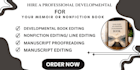 do developmental editing, proofread your memoir, selfhelp and nonfiction book