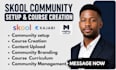setup skool community and create online courses management