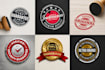 design digital rubber , circular , stamp , circle , round logo