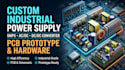 design custom industrial power supply, smps, converter and pcb prototype
