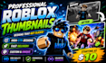 design roblox game thumbnail youtube thumbnail
